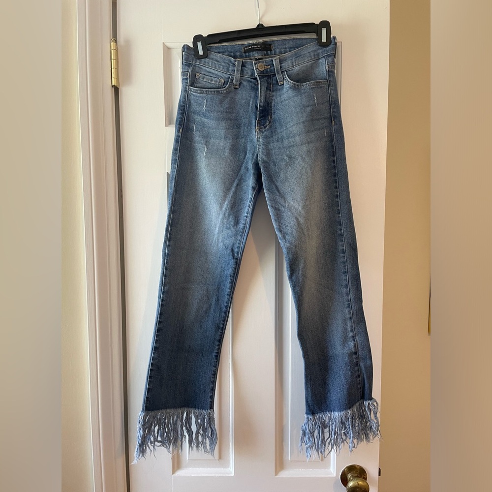 Flying Monkey Size 26 capri jeans with fringed bottom